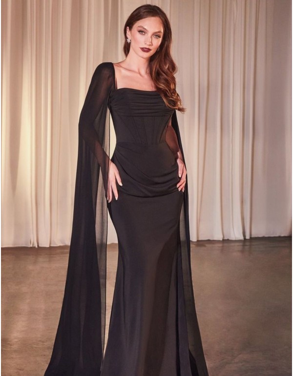 Robe longue pour une invitée avec un corsage et des...