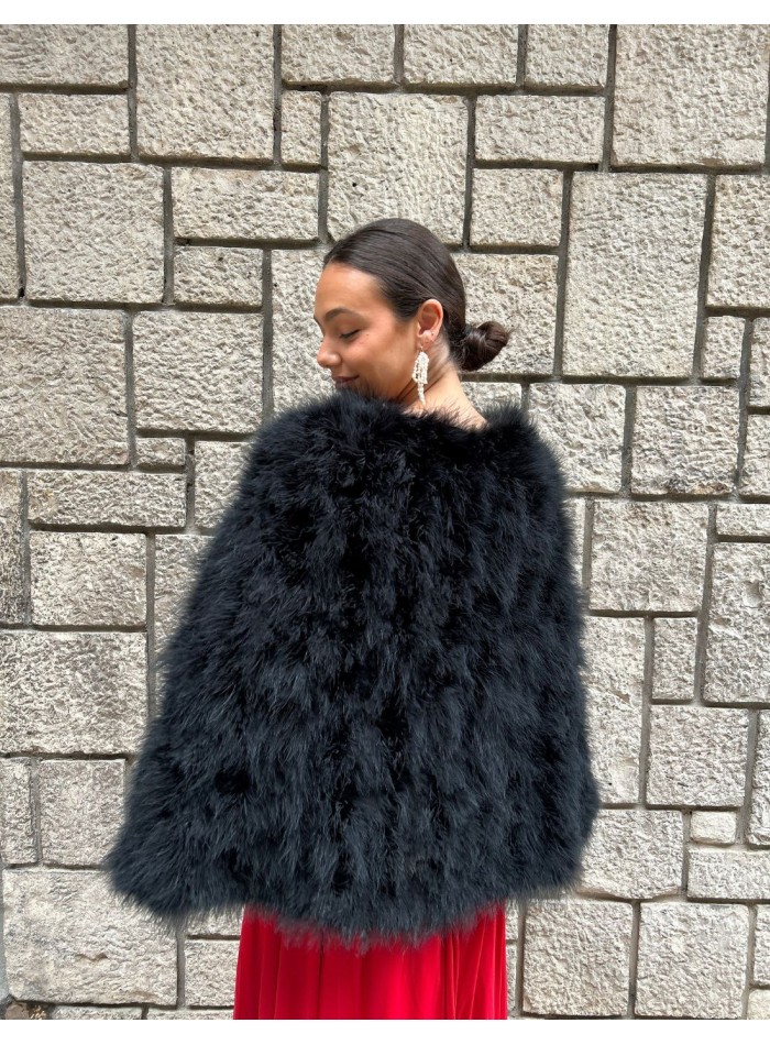 Ostrich feather cape