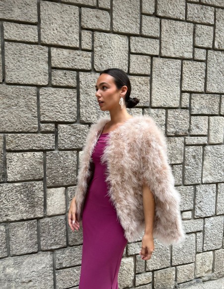 Ostrich feather cape