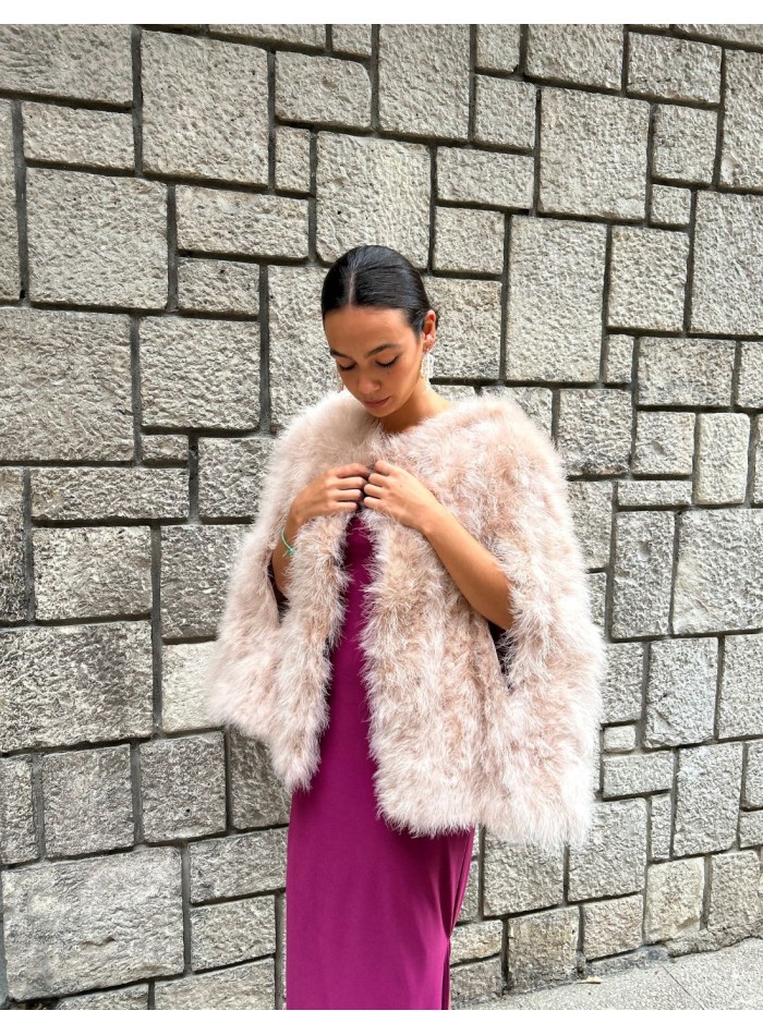 Ostrich feather cape