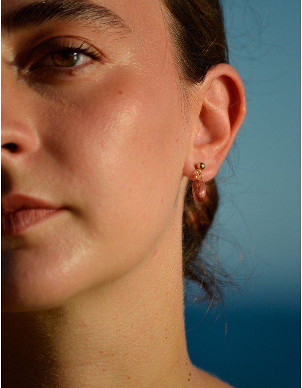 Boucles d'oreilles en forme de goutte d'eau rose 2