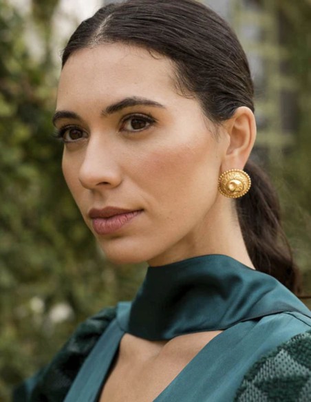 Coin style circular party earrings