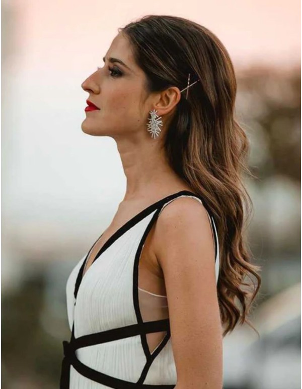 Pendientes de fiesta con pequeñas circonitas 2