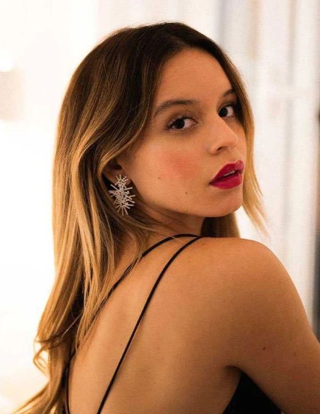 Pendientes de fiesta con pequeñas circonitas