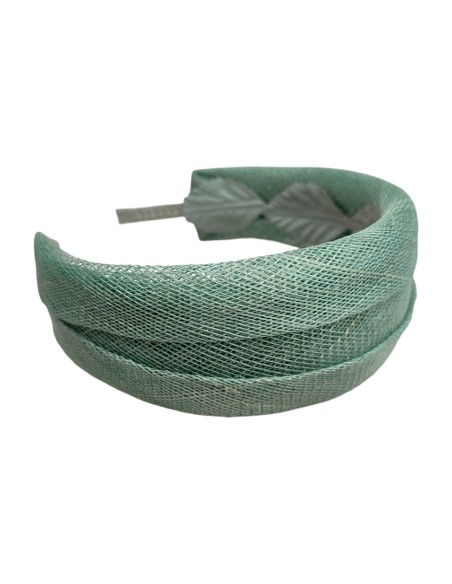 Bandeau de fête en raphia vert sec