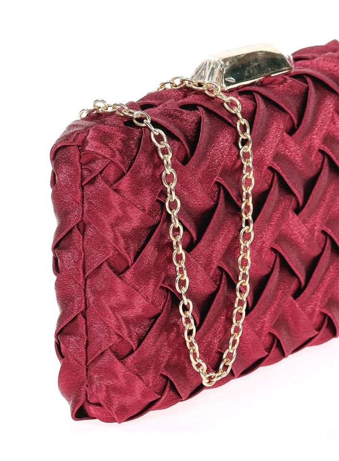 Sac de soirée en satin tressé