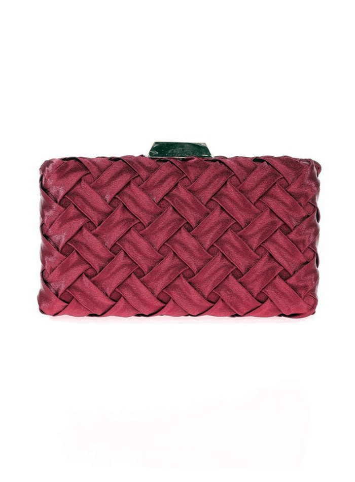 Sac de soirée en satin tressé