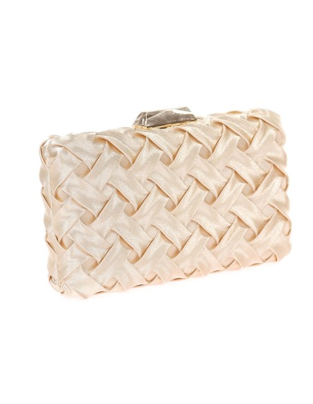Bolso de fiesta de raso trenzado para invitada