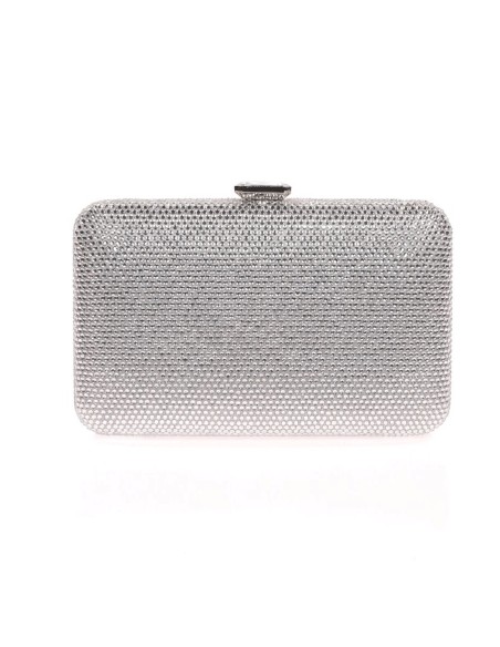 Bolso de fiesta con cristalitos en oro o plata para invitada