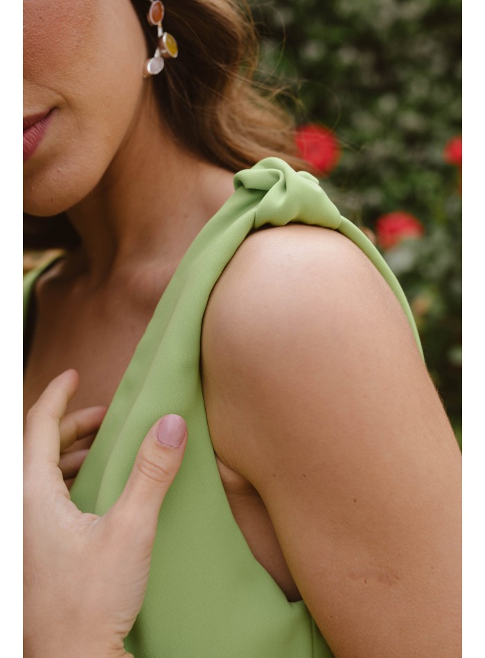 Vestido midi de fiesta para invitada bicolor...