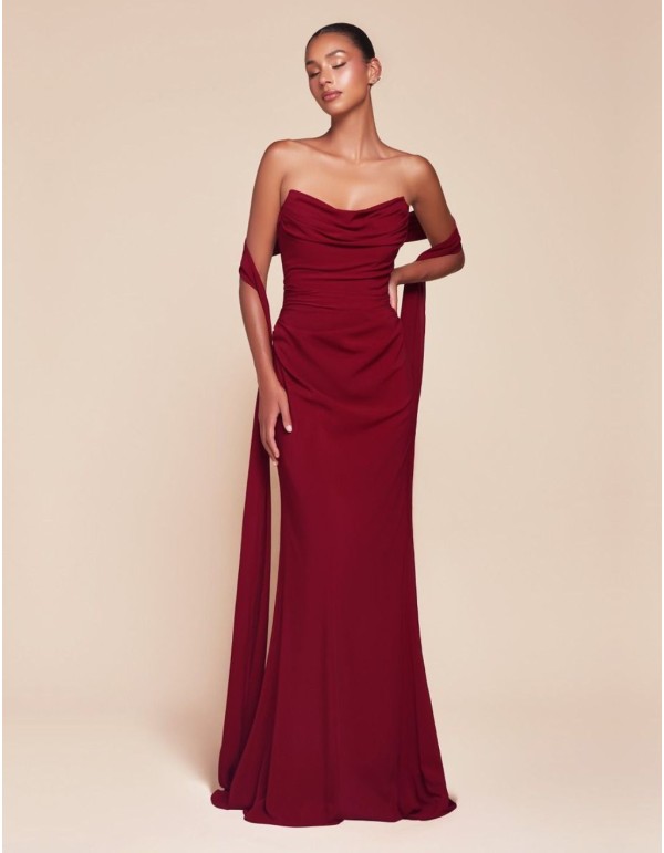 Robe d'invitée de mariage multipositions en gaze