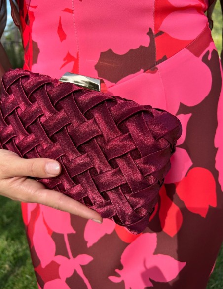 Sac de soirée en satin tressé