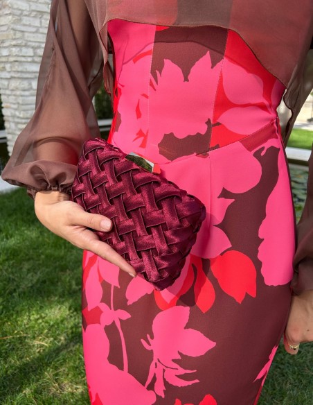 Sac de soirée en satin tressé