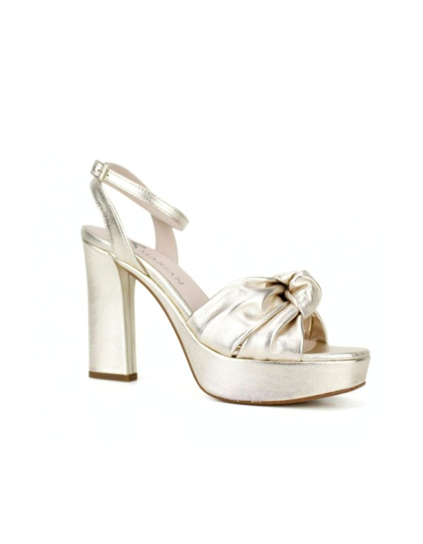 Metallic party sandals with platform and bracelet closure 2