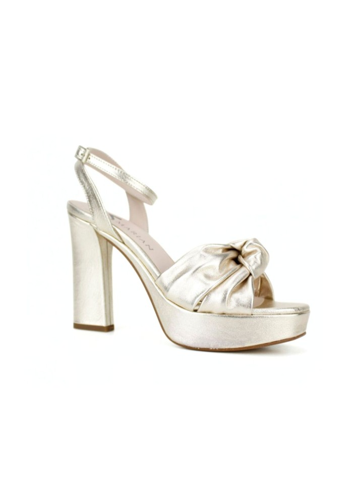 Sandalias de fiesta metalizadas con plataforma...