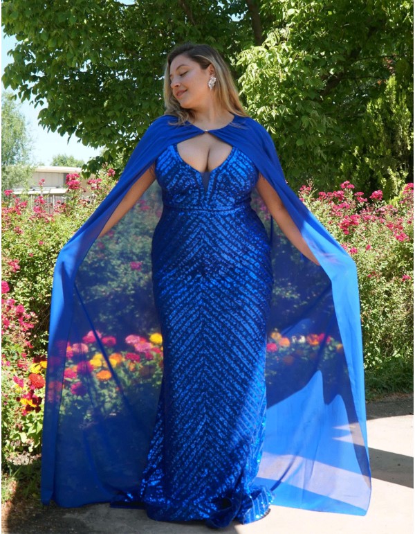 Long chiffon guest cape 2