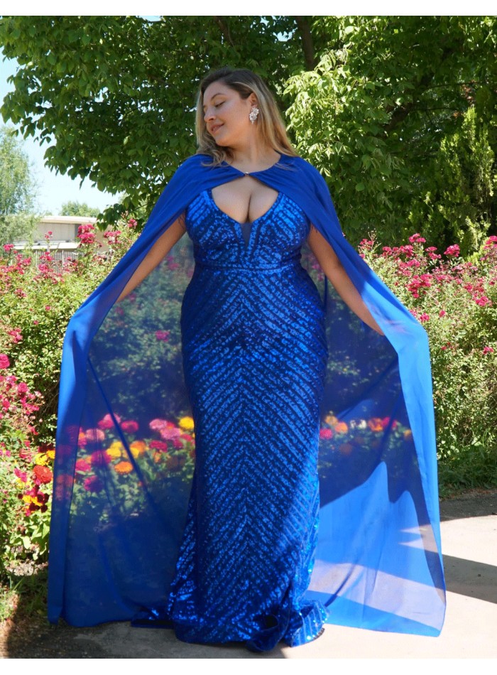 Long chiffon guest cape