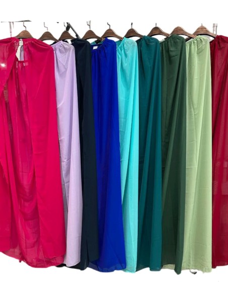 Long chiffon guest cape