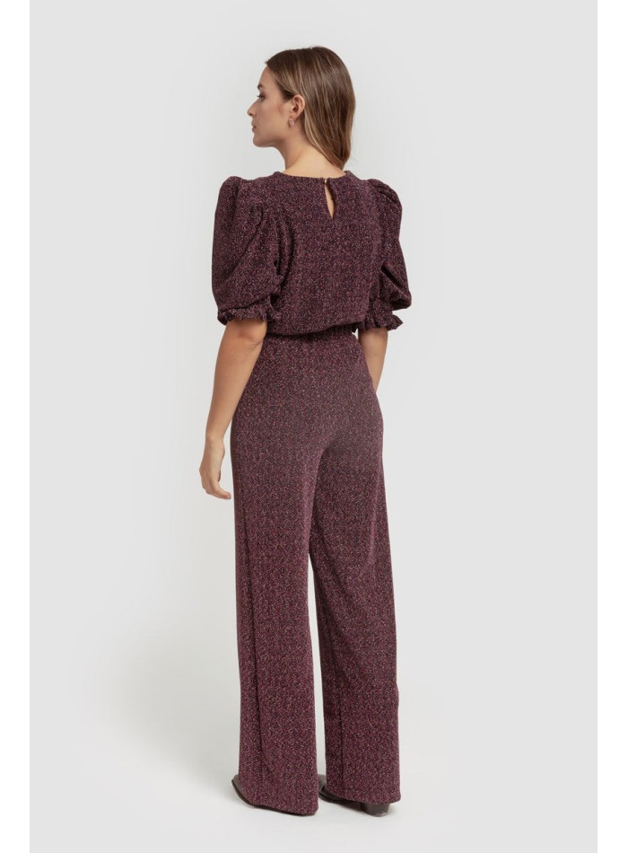 Pantalón largo de fiesta estampado lúrex para eventos