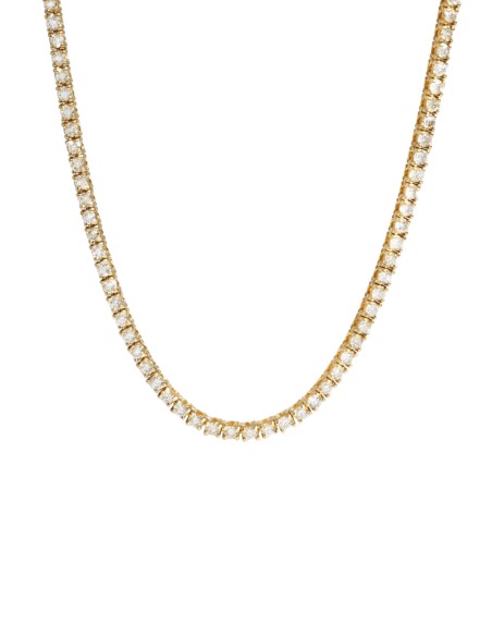 Tour de cou en zircone plaqué or