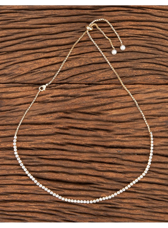 Gold plated zirconia choker