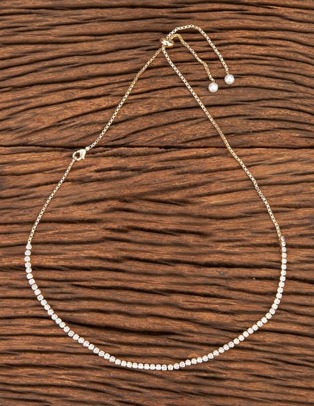 Gold plated zirconia choker