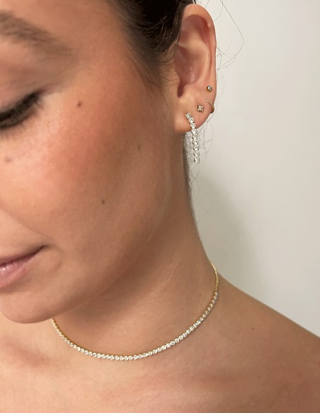 Gold plated zirconia choker