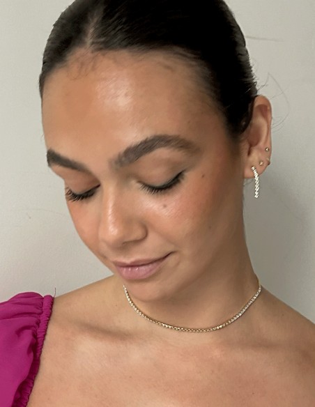 Choker de circonitas con baño de oro