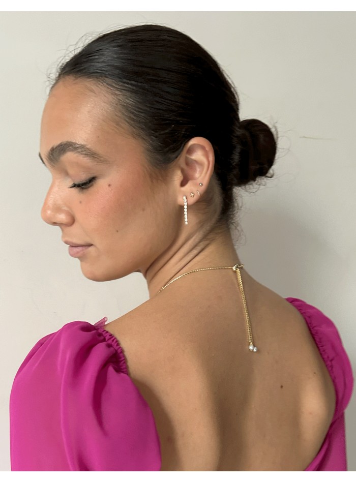 Choker de circonitas con baño de oro