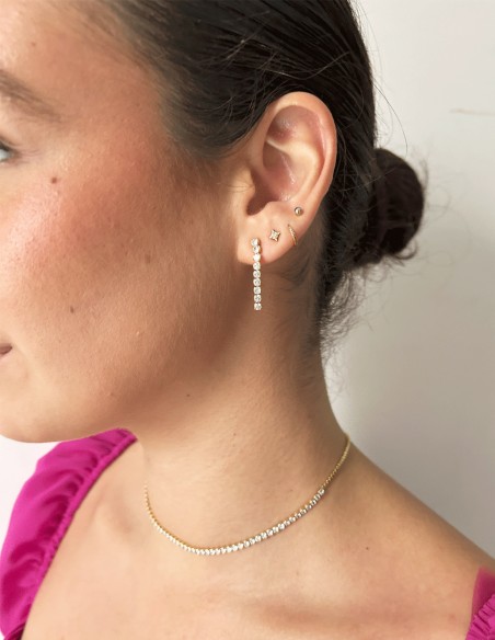 Gold plated zirconia choker