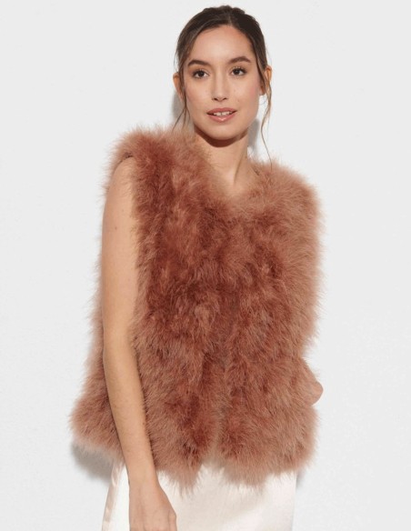 Ostrich feather vest