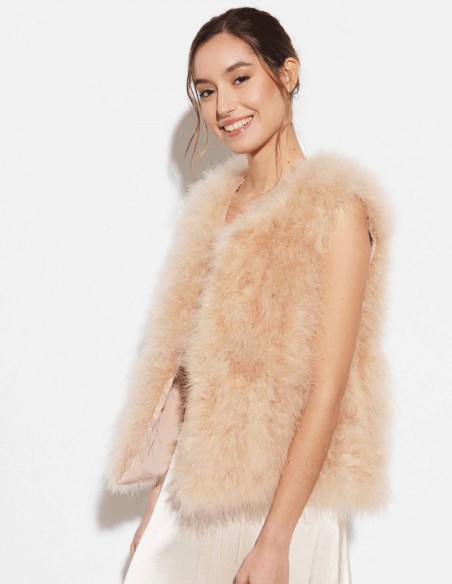 Ostrich feather vest