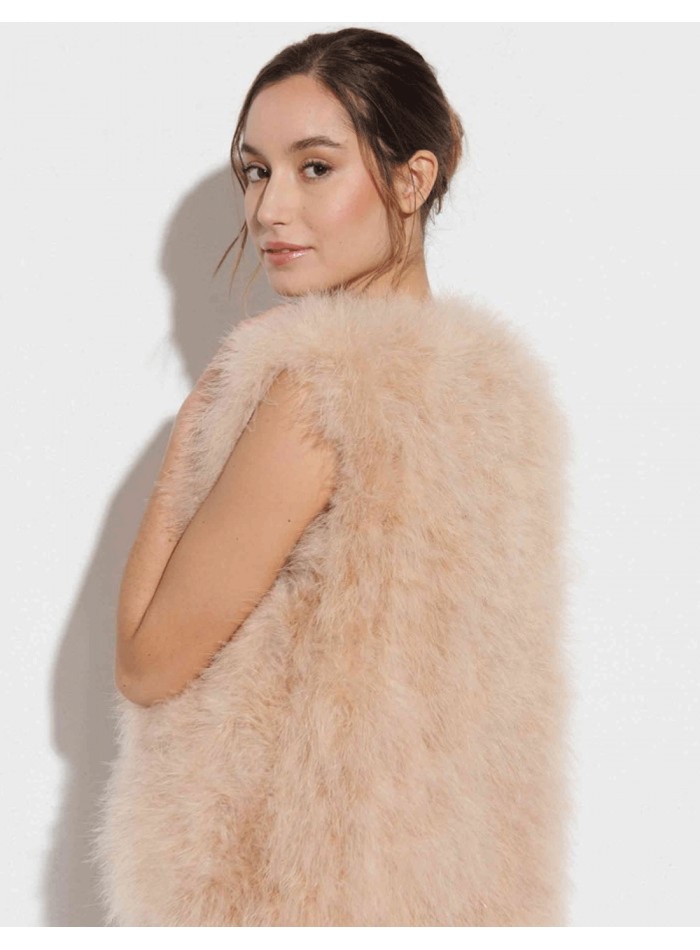 Ostrich feather vest