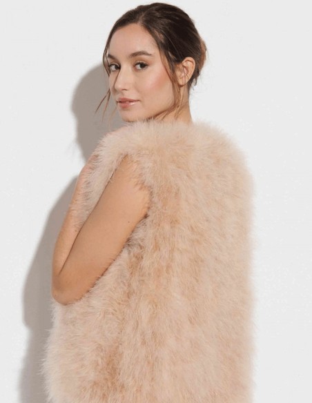 Ostrich feather vest