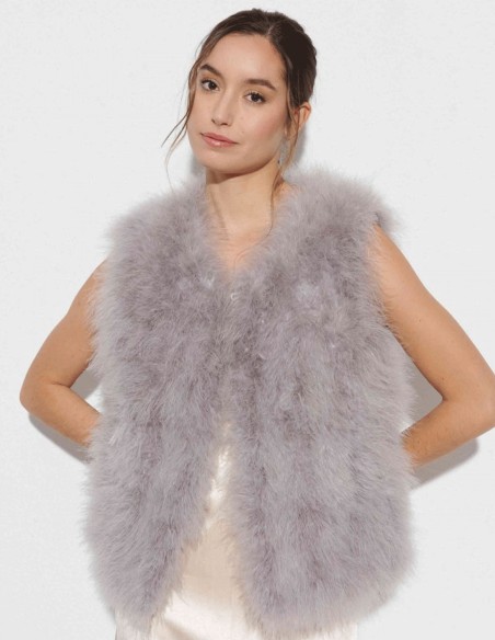 Ostrich feather vest