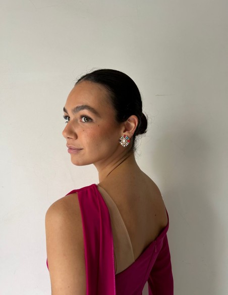 pendientes piedras color