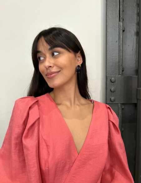 pendientes cristal azul