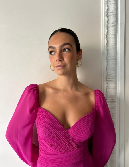 Large zirconia hoop earrings