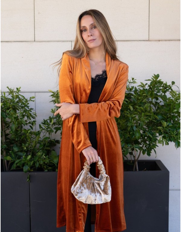 Pochette en velours froissé