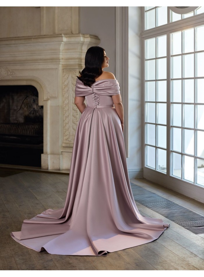 Long ball gown with bolero, draped corset and...