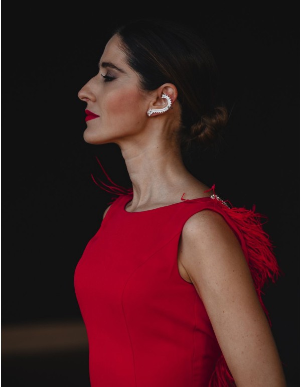 Pendientes estilo earcuff con cristales - Invitada perfecta