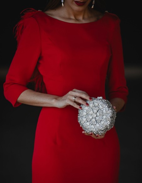 Clutch joya en forma de flor con cristales