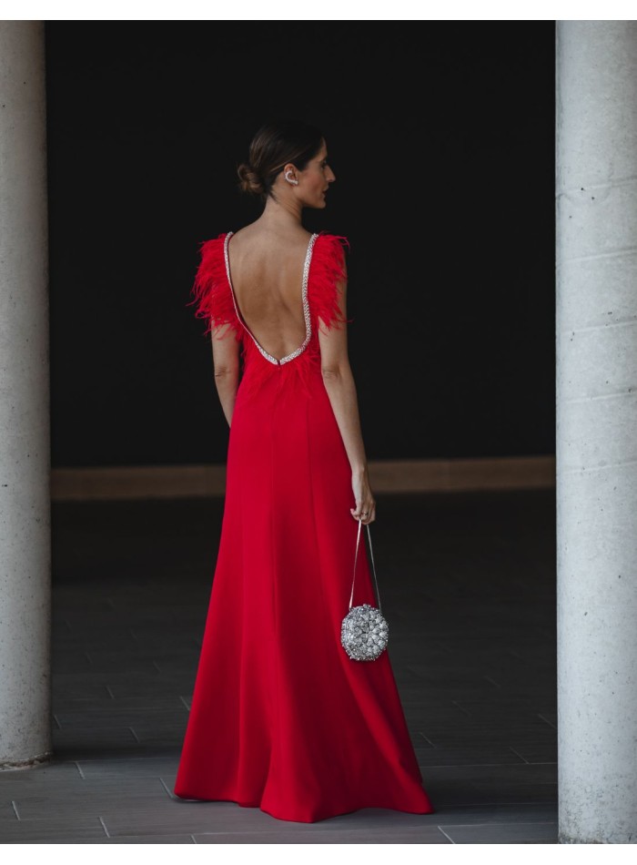 Pochette en forme de fleur avec cristaux -...