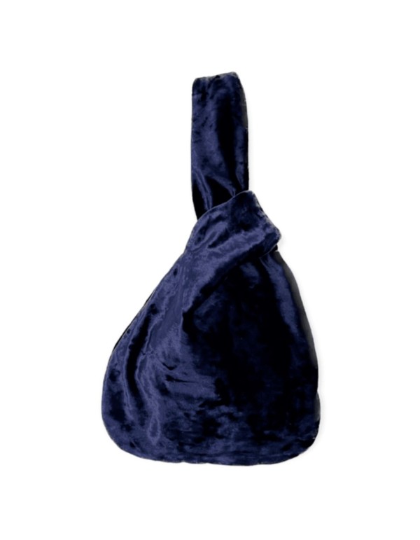 Velvet bowler handbag in velvet