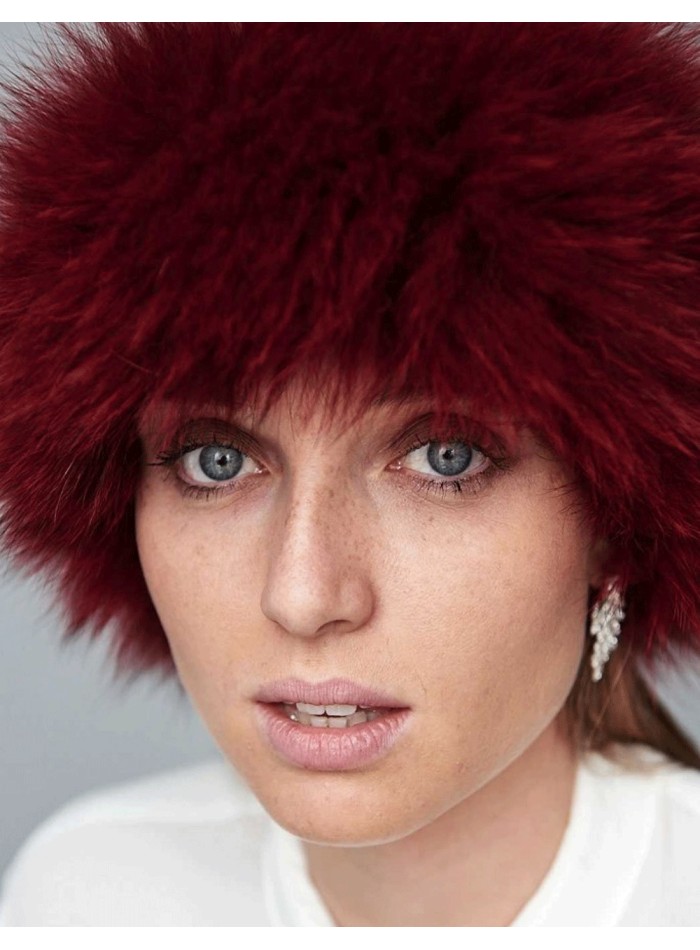 Multiposition Natural Fox Fur Collar and Cuffs