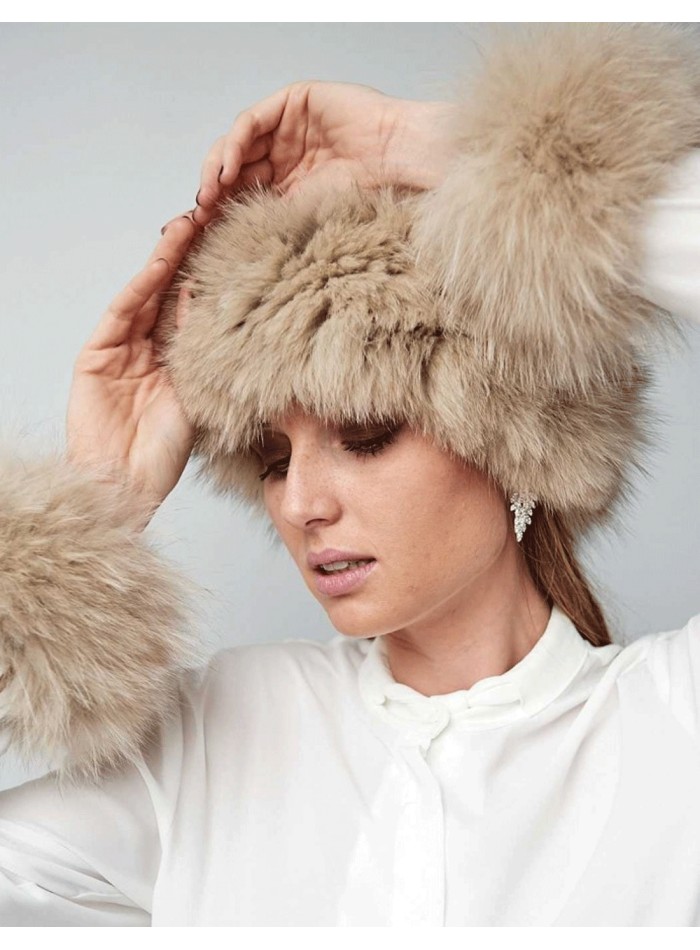 Collier et poignets multipositions en renard...