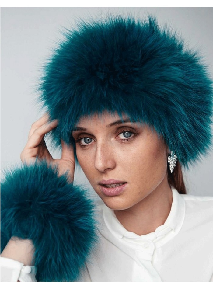 Collier et poignets multipositions en renard...