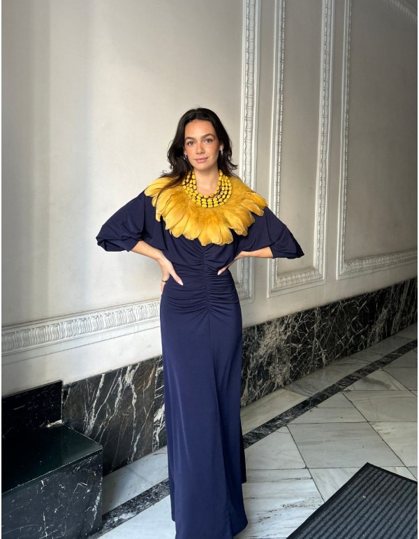 Collier en plumes naturelles