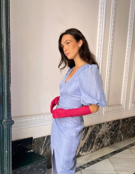 Longs gants en daim pour les invités