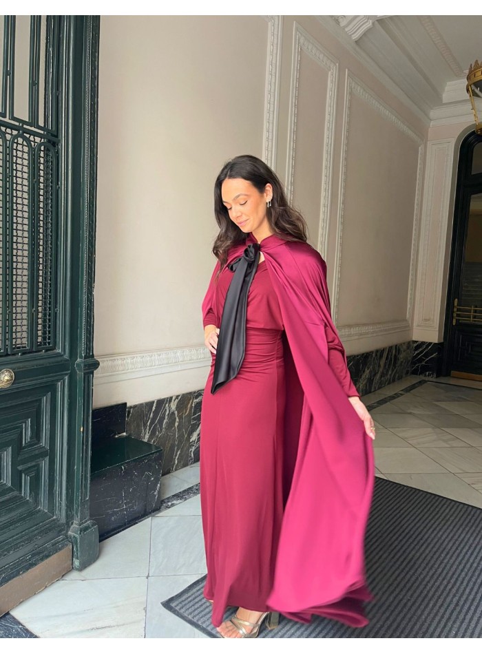 Cape longue réversible avec laçage